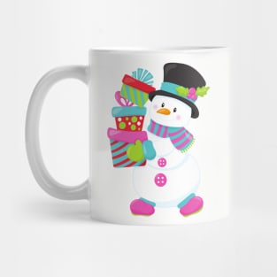 Christmas Snowman, Carrot Nose, Gifts, Presents Mug